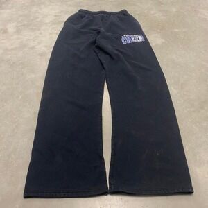 Vintage 90s y2k wide leg flare black sweatpants yoga pants